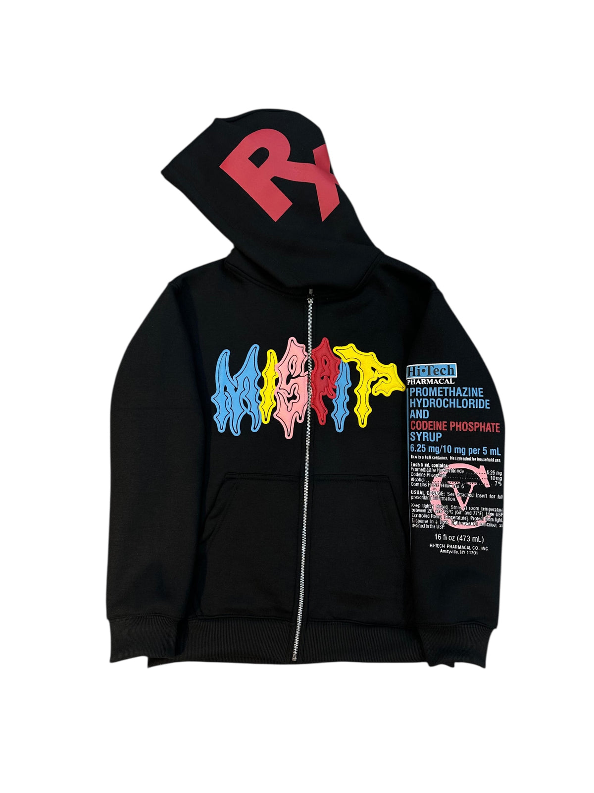 Distressed Rx Zipup Hoodie